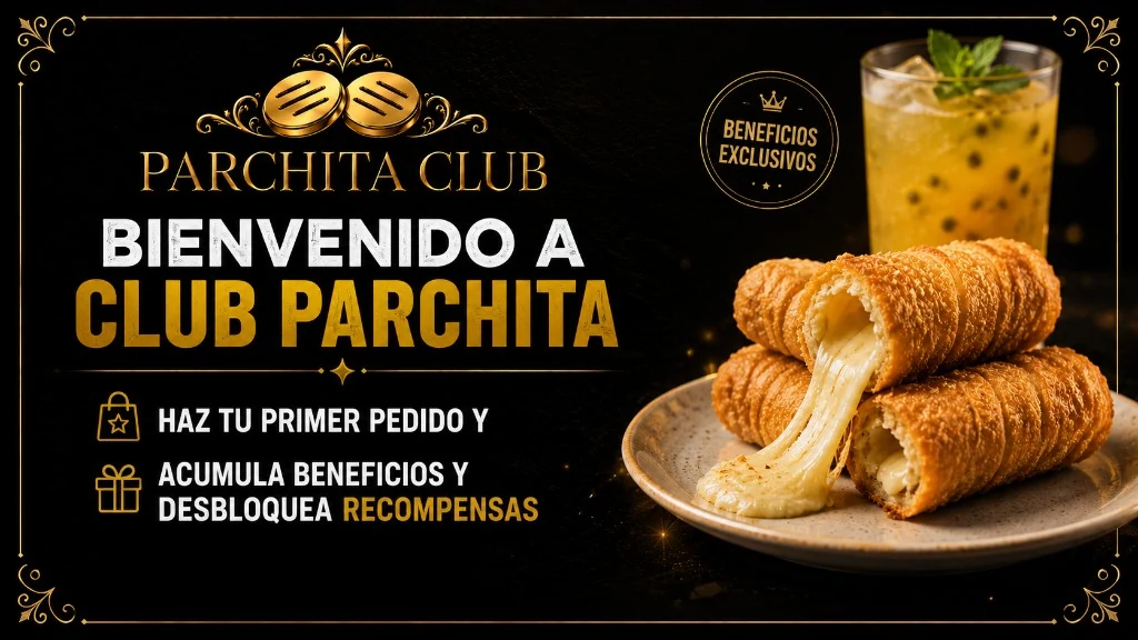 Bienvenido a Club Parchita: hacé tu primer pedido y acumulá beneficios y recompensas. Pedir por WhatsApp.
